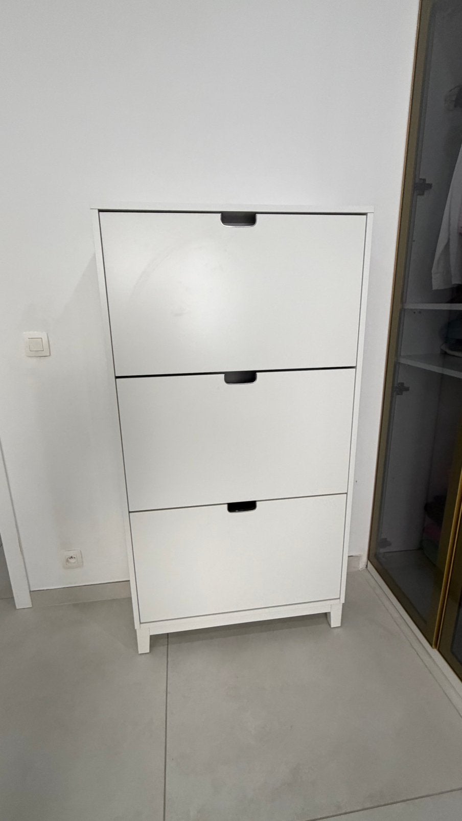 Witte schoenenkast met 3 kleppen, Ophalen, Zo goed als nieuw