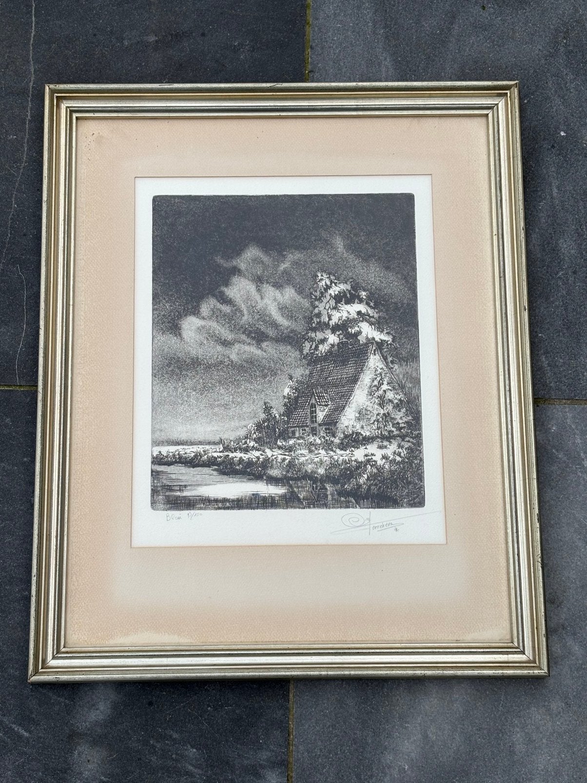 Belle gravure d'Antoon Torrekens (né à Alost en 1951)., Enlèvement ou Envoi, Eau-forte, Numéroté