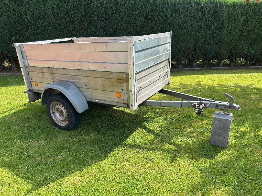 Remorque simple essieu 750kg, Enlèvement, Utilisé