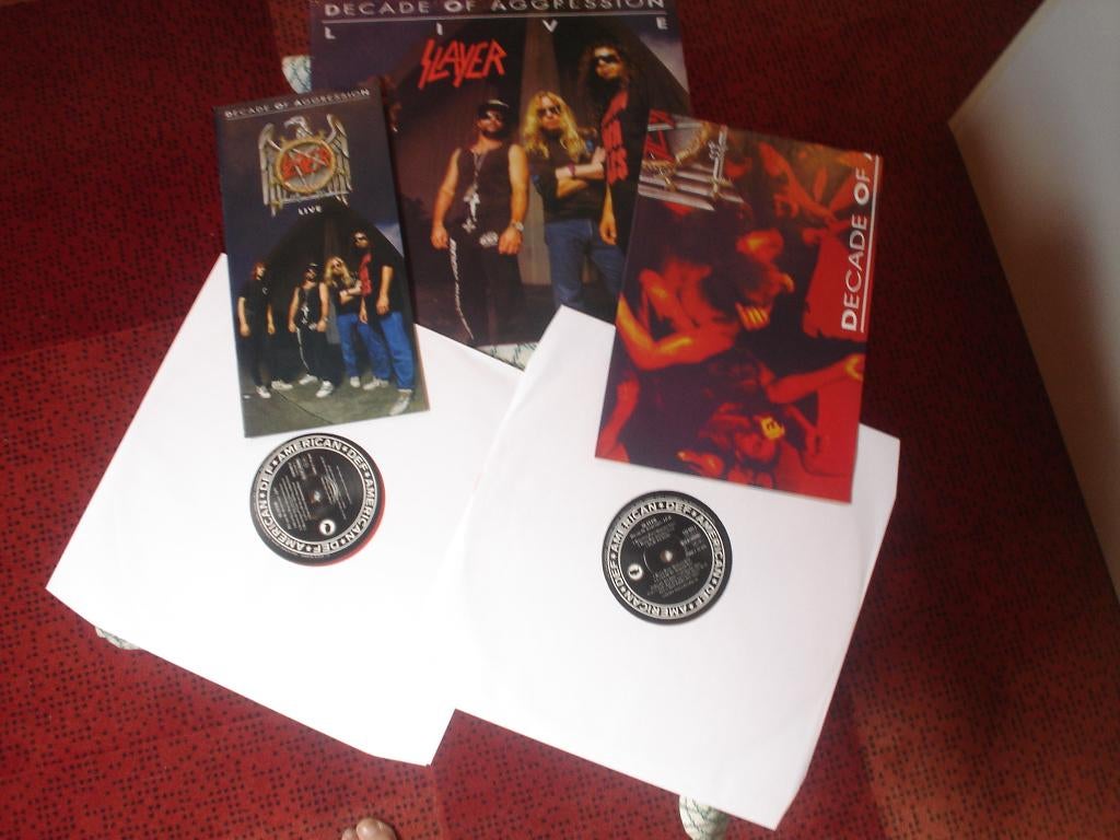 slayer decade of aggression dubbel lp rood opruiming prijs, Cd's en Dvd's, Inclusief boekje, Overige formaten, Ophalen of Verzenden