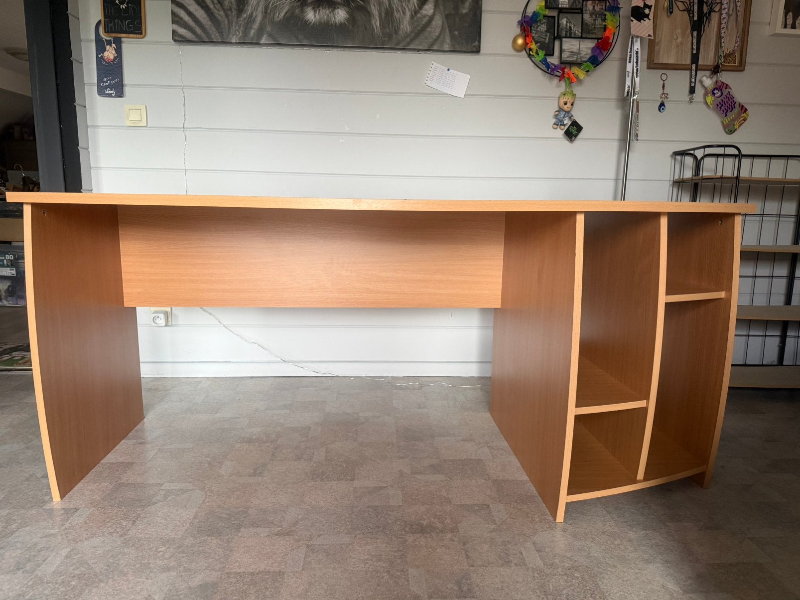 Bureau, Ophalen, Opbergruimte, 175 cm, Hout