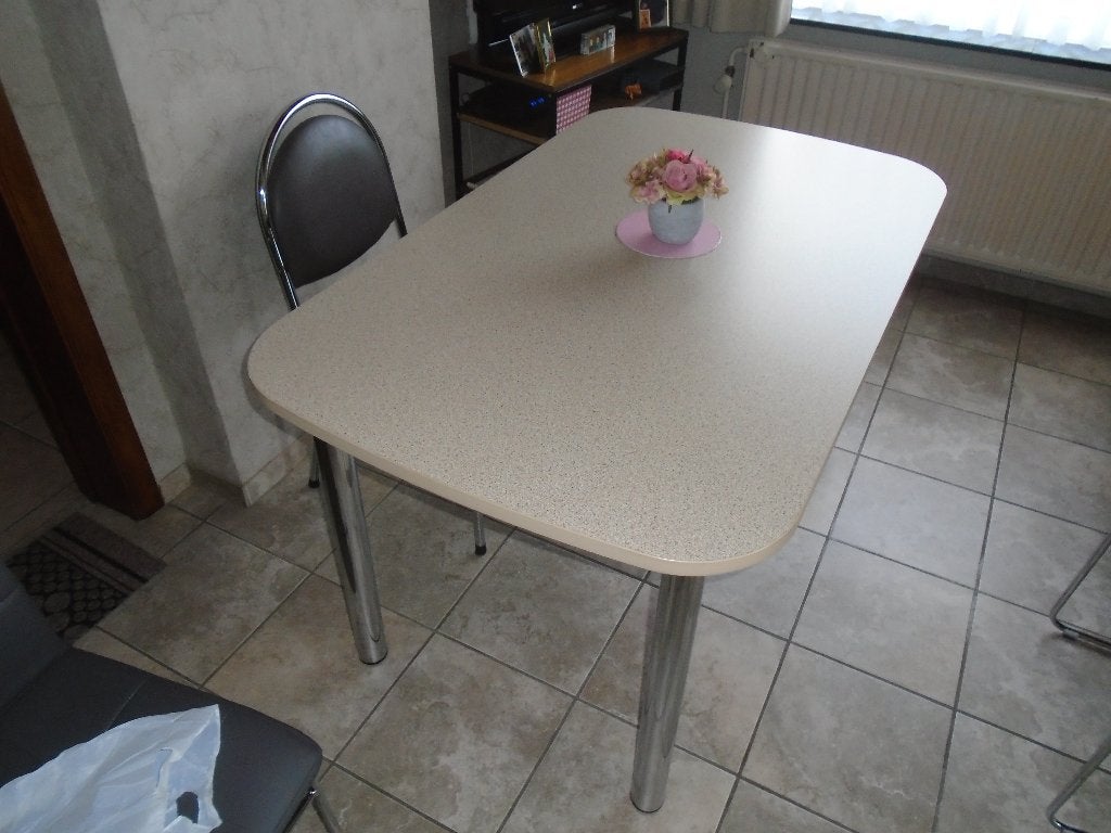 Keukentafel, Huis en Inrichting, Tafels | Eettafels, Ophalen, 100 tot 150 cm, 50 tot 100 cm, Zo goed als nieuw