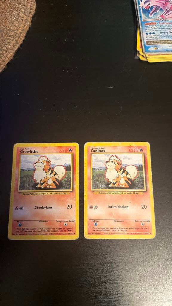 Growlithe 28/102, Hobby en Vrije tijd, Verzamelkaartspellen | Pokémon, Ophalen of Verzenden, Zo goed als nieuw