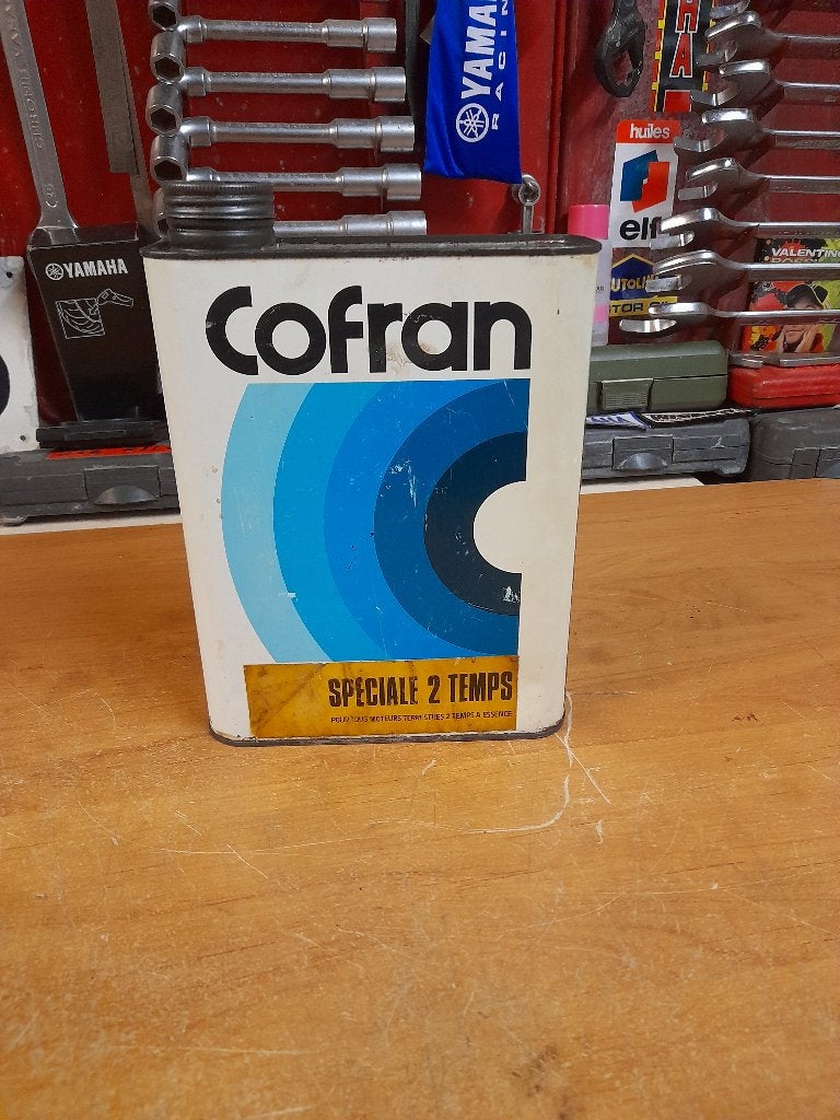 ancien bidon huile vide cofran speciale 2 temps, Enlèvement ou Envoi, Utilisé, Autres types