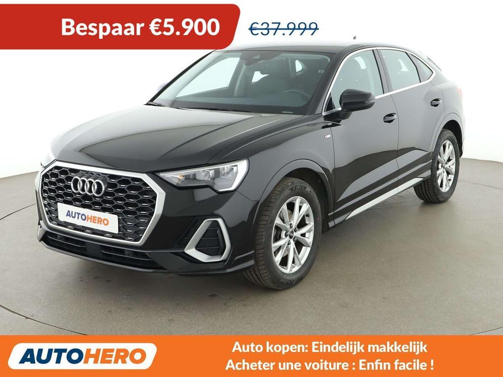 Audi Q3 35 TDI S line (bj 2023, automaat), Auto's, Gebruikt, Zwart, Leder, 5 deurs