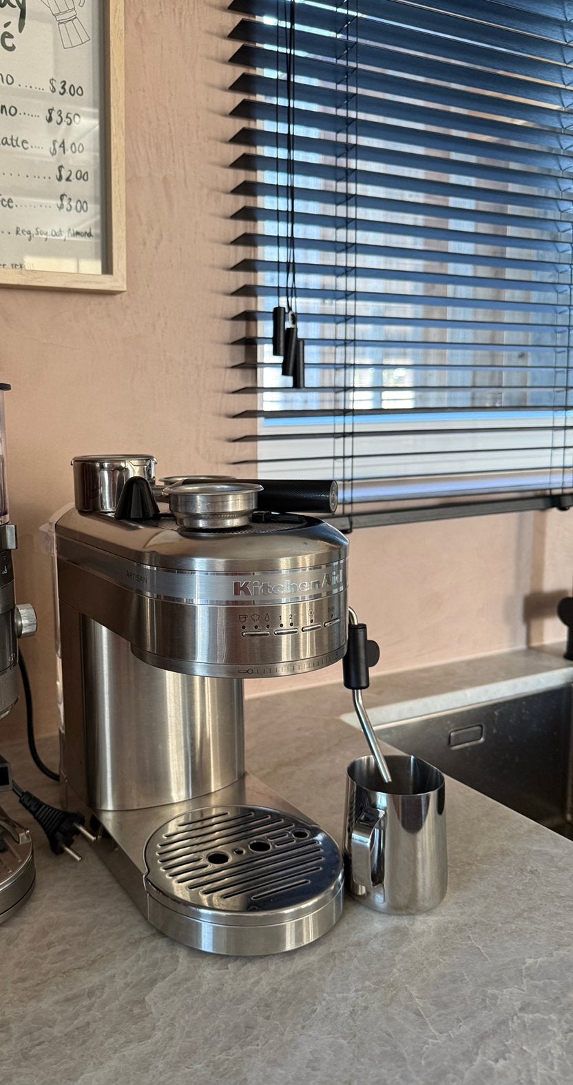 Kitchenaid 5kes6503esx espressomachine, Elektronische apparatuur, Ophalen, Gemalen koffie