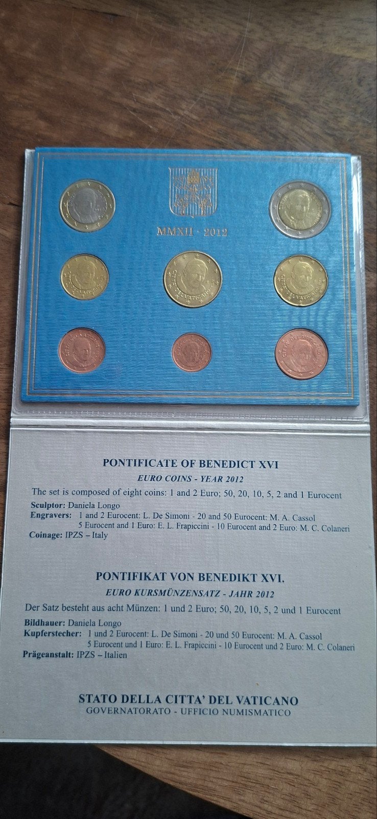Set €Munten, paus Benedict XVI,origineel en PERFECT ETUI!, Postzegels en Munten, Ophalen, Munten