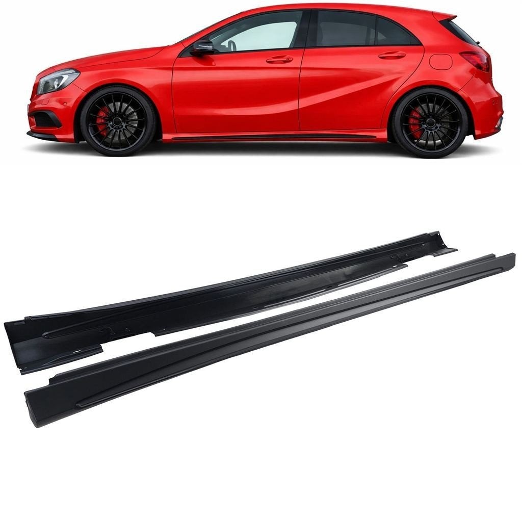 Zijskirts Amg Look Geschikt voor Mercedes A Klasse W176, Verzenden