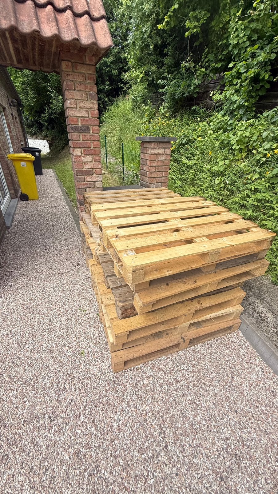 Houten pallets om weg te geven 120x100, Tuin en Terras, Brandhout, Ophalen