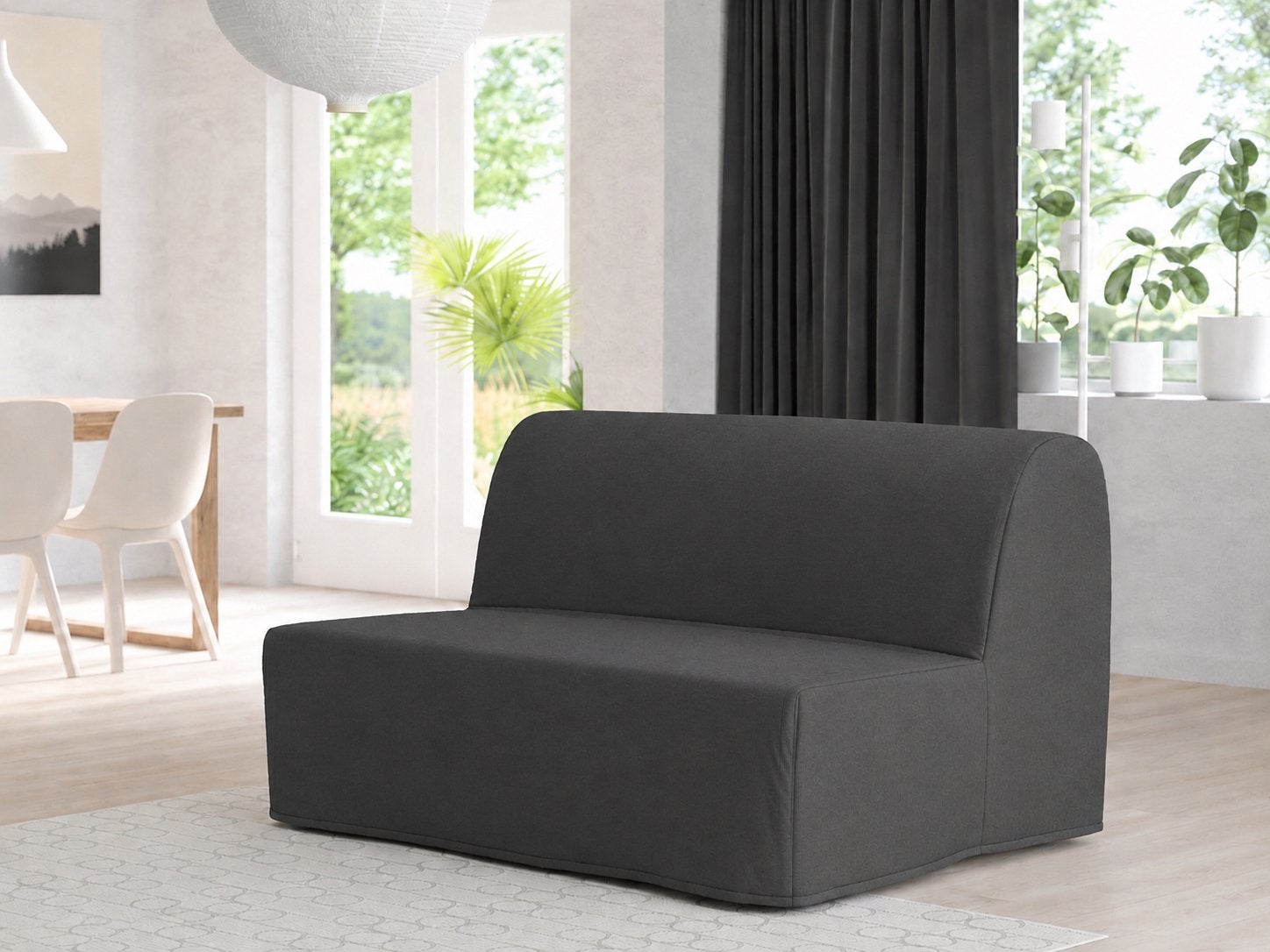 CANAPÉ-LIT IKEA LYCKSELE LÖVÅS – Gris foncé, Maison & Meubles, Chambre à coucher | Canapés-lits, Comme neuf, 100 cm, Gris, Enlèvement