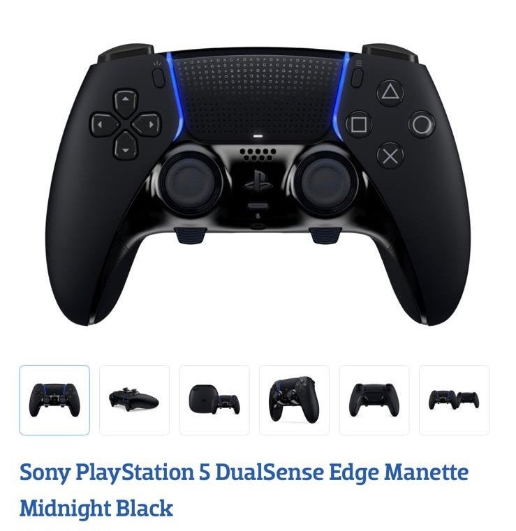 Sony PlayStation 5 Dual Sense Esge Manette Midnight Black, Enlèvement, Comme neuf, PlayStation 5