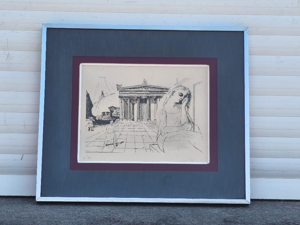 Lithographie de Paul delvaux, Antiquités & Art, Art | Lithographies & Sérigraphies, Enlèvement ou Envoi