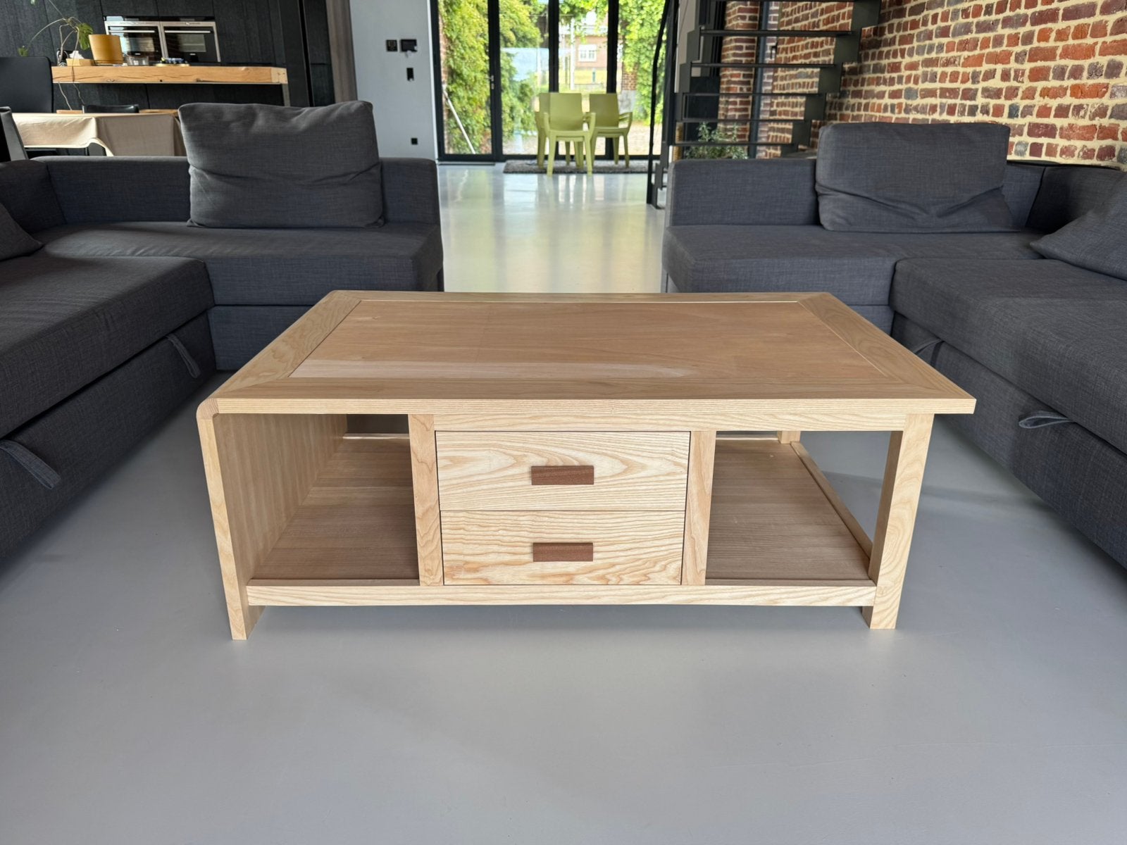 Table basse artisanale en bois massif, Enlèvement, Neuf