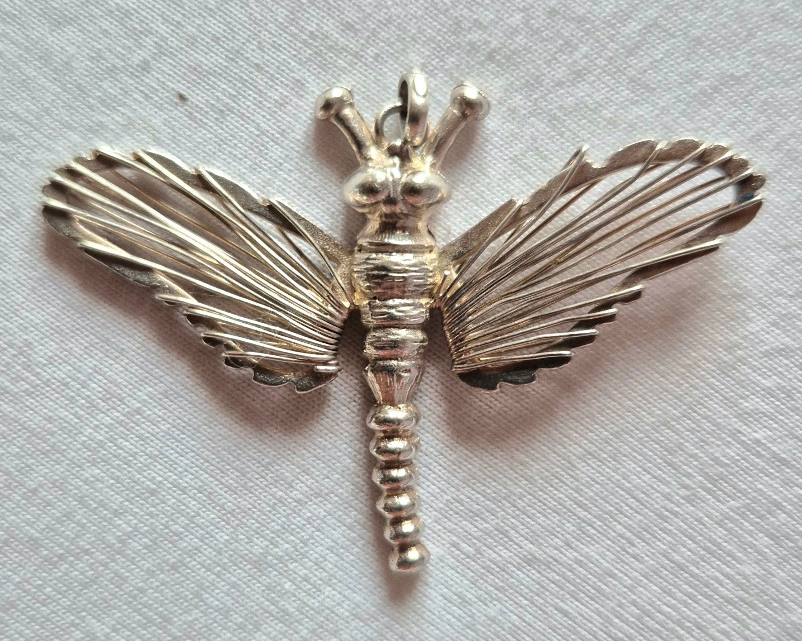Pendentif en forme de libellule en argent, Enlèvement ou Envoi, Argent, Argent
