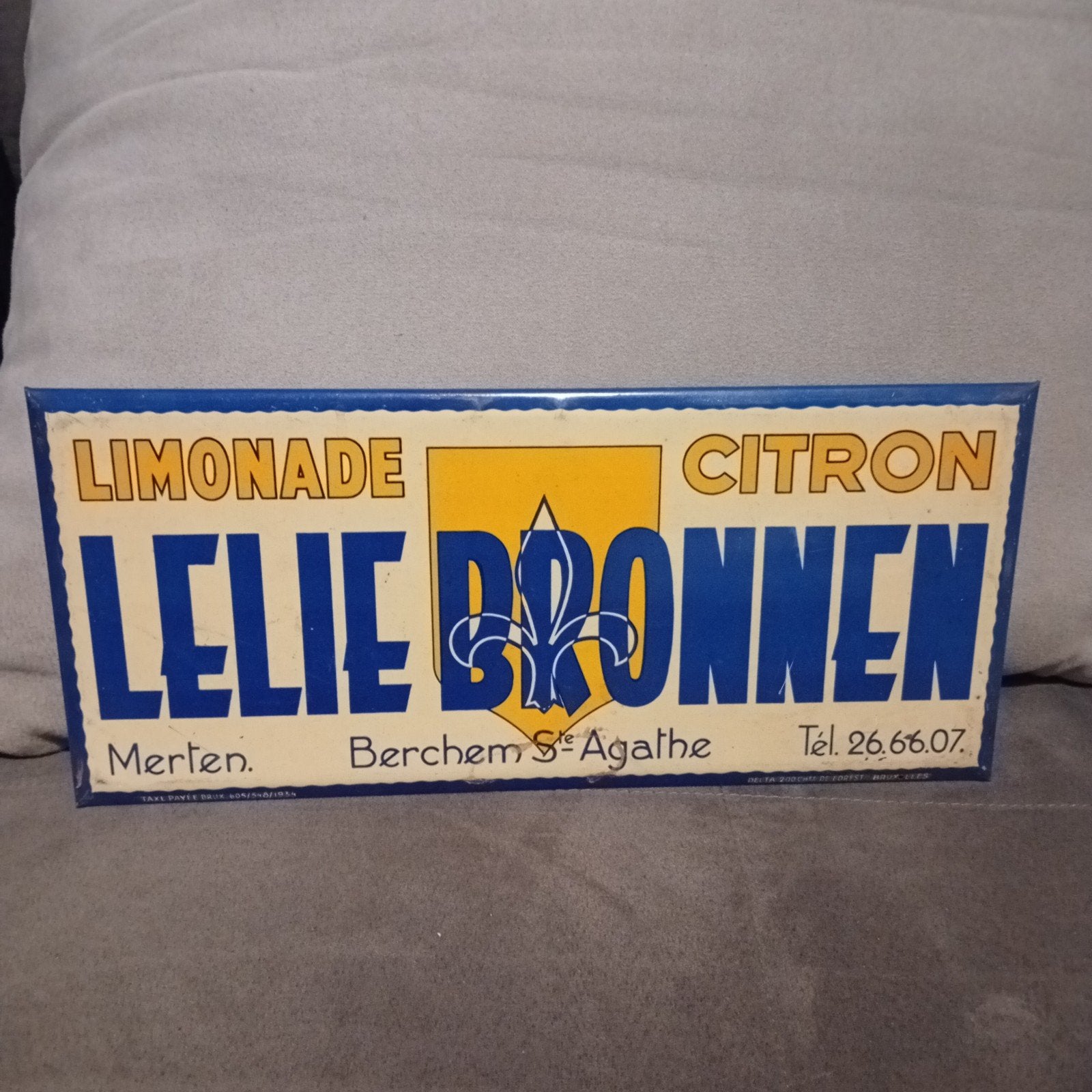 Plaque publicitaire limonade, Enlèvement