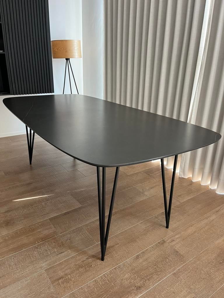 Juntoo Eettafel bootvorm 220x105 cm, Huis en Inrichting, Ophalen, Zo goed als nieuw, Metaal