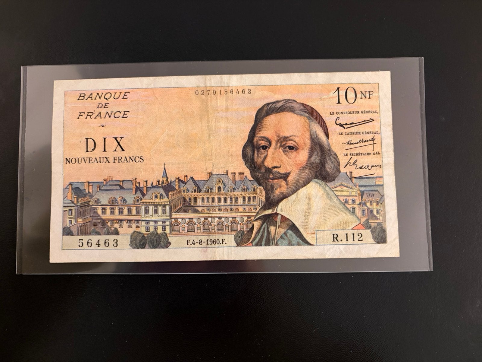 10 Nouveaux Francs - Richelieu - 04-08-1960 - frankrijk, Ophalen of Verzenden, Frankrijk, Los biljet