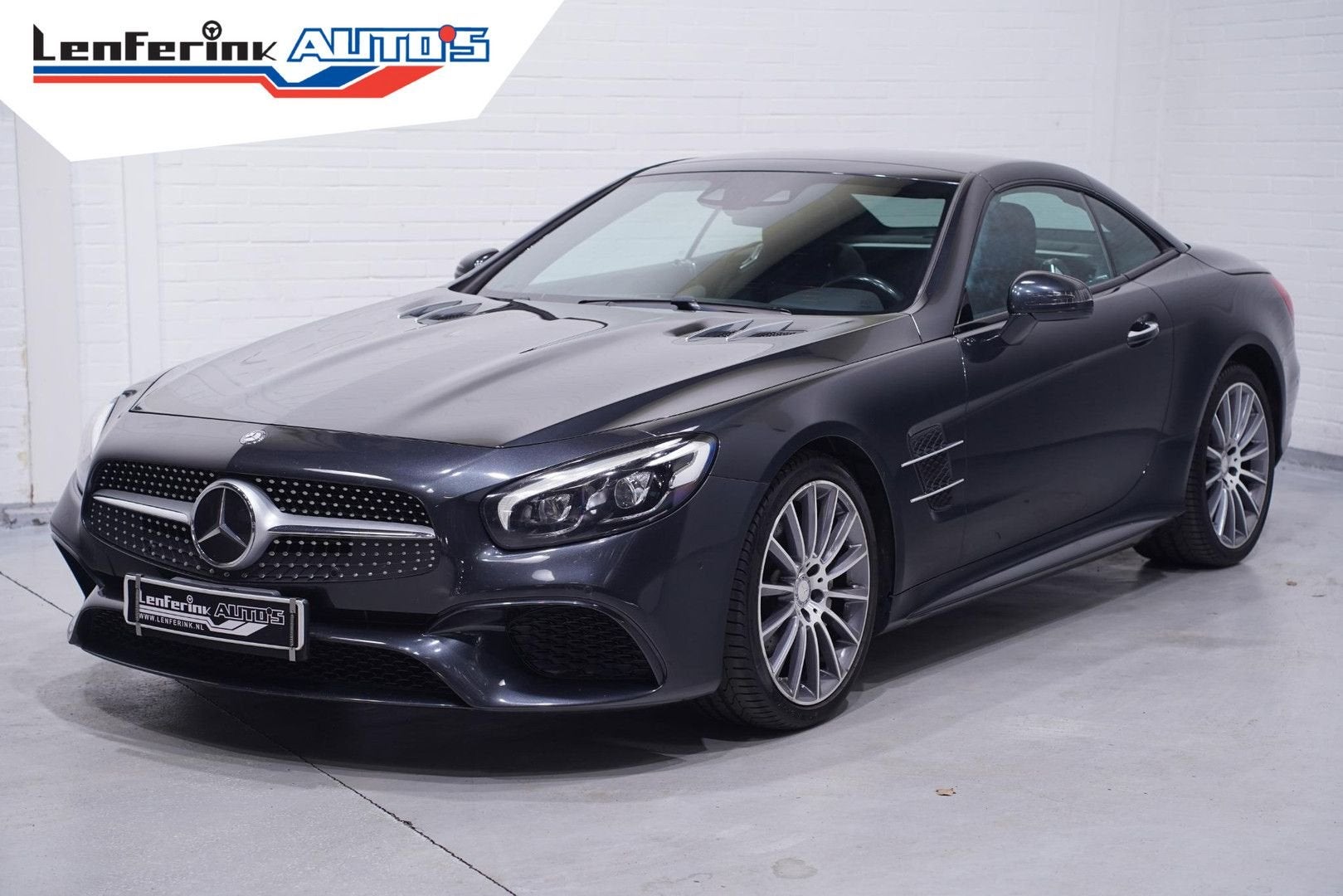 Mercedes-Benz SL 500 Harman Kardon Memory Apple Carplay, Auto's, Automaat, Cabriolet, Zwart, Spraakbediening