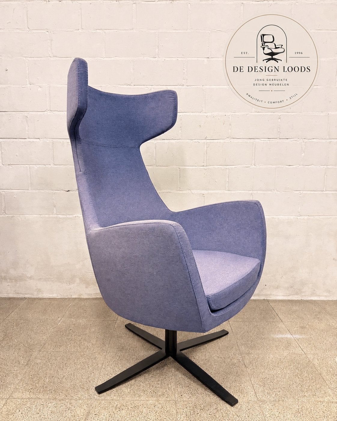 Chaise longue design de luxe | Pivotant, 75 à 100 cm, Comme neuf, Enlèvement, 75 à 100 cm