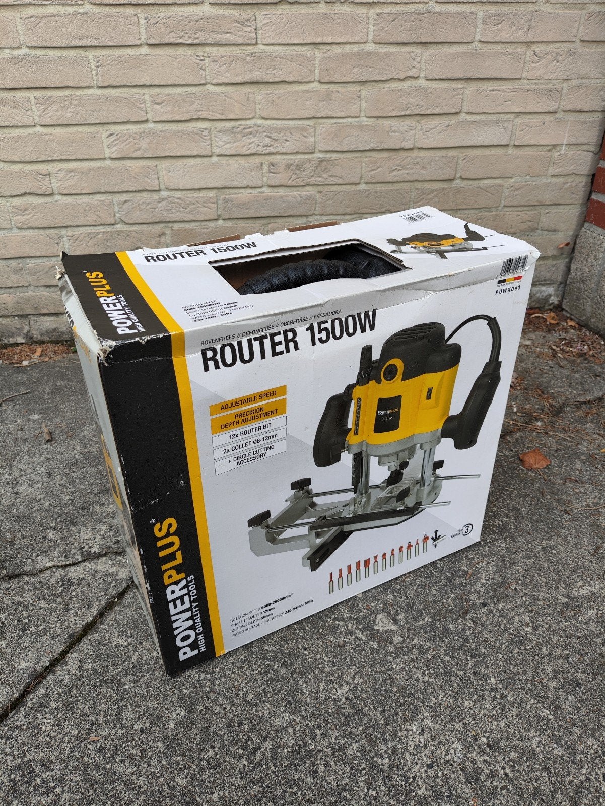 Powerplus POWX093 1500W Router, Doe-het-zelf en Bouw, Ophalen, Zo goed als nieuw
