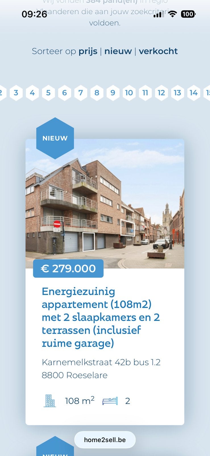 Appartement te koop hartje roeselare, Immo, Tot 200 m², Appartement, 108 m², Provincie West-Vlaanderen