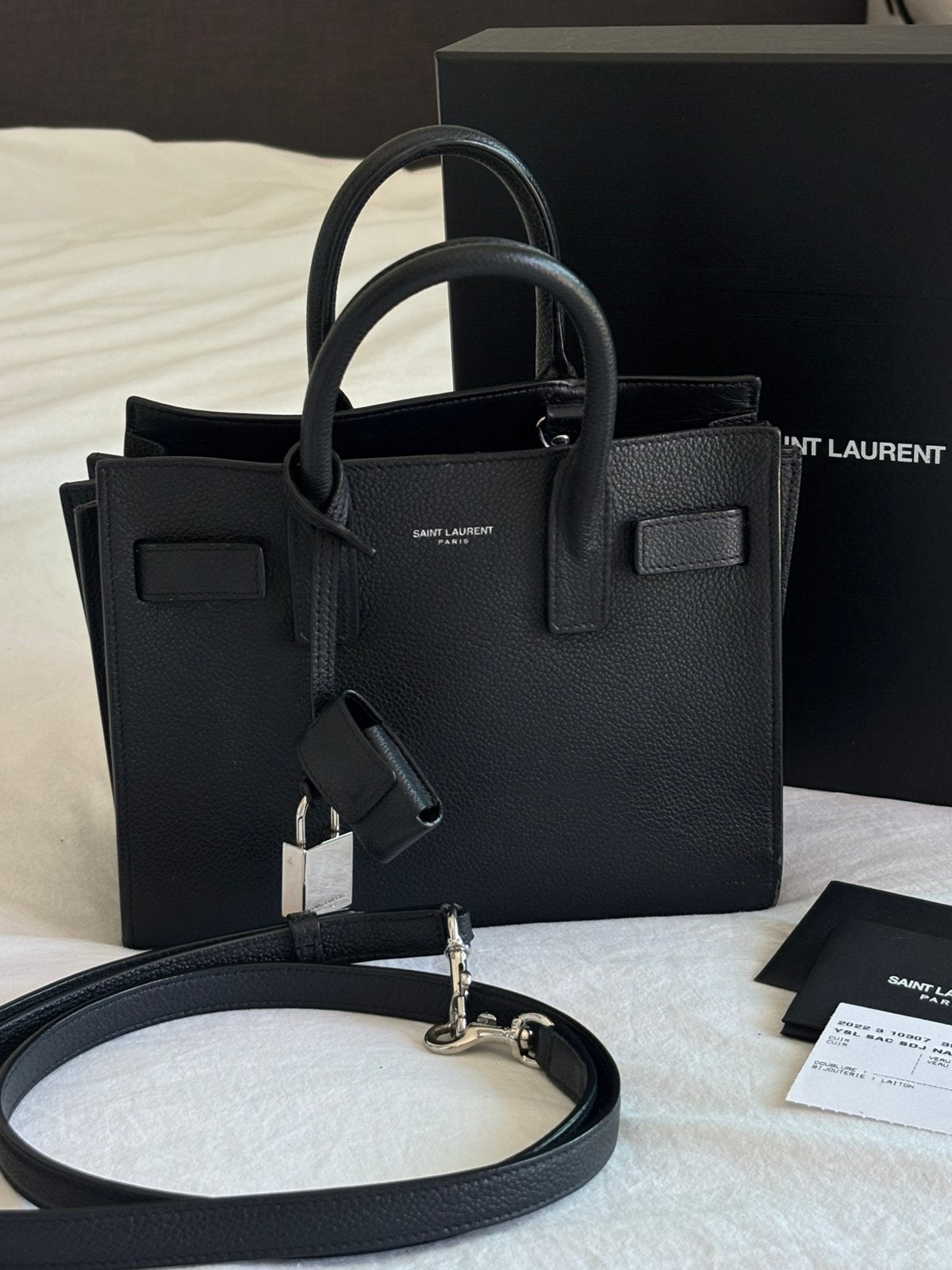 Saint Laurent sac du jour with box, Handtassen en Accessoires, Tassen | Damestassen, Verzenden, Zo goed als nieuw