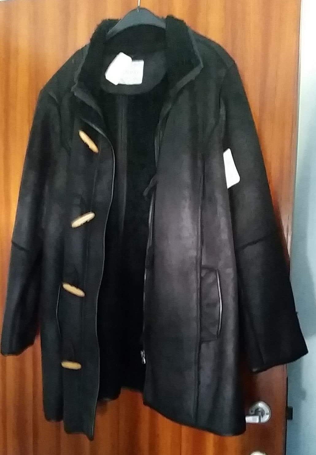 zwarte nieuwe winterjas in nubuck,prijskaartje nog aanwezig., Vêtements | Femmes, Neuf, Taille 46/48 (XL) ou plus grande, Enlèvement ou Envoi