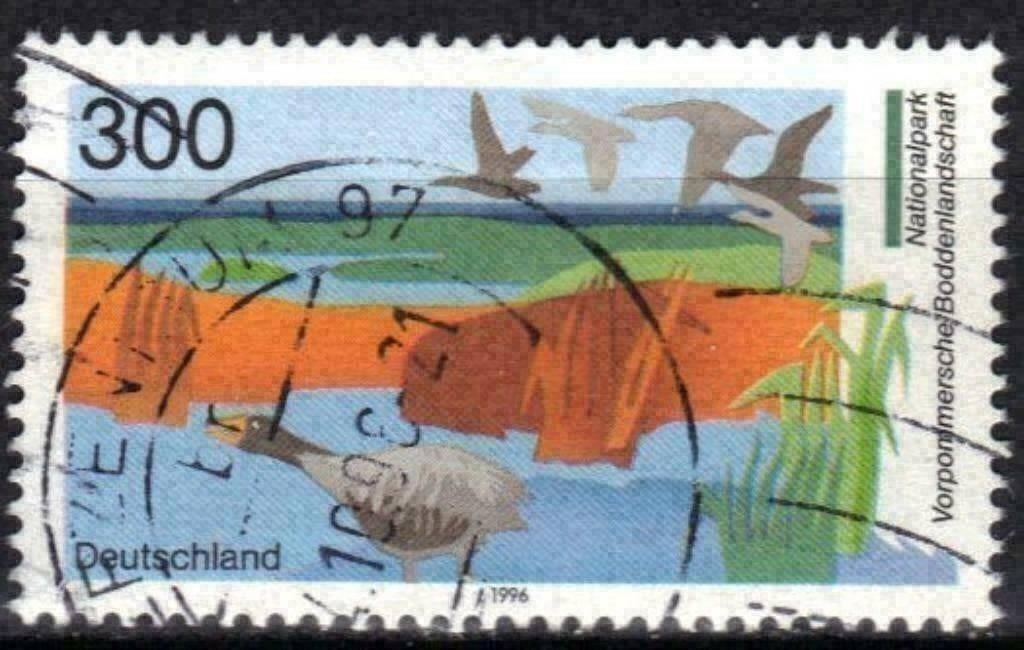 Duitsland 1996 - Yvert 1705 - Nationale Natuurparken (ST), Verzenden, Gestempeld