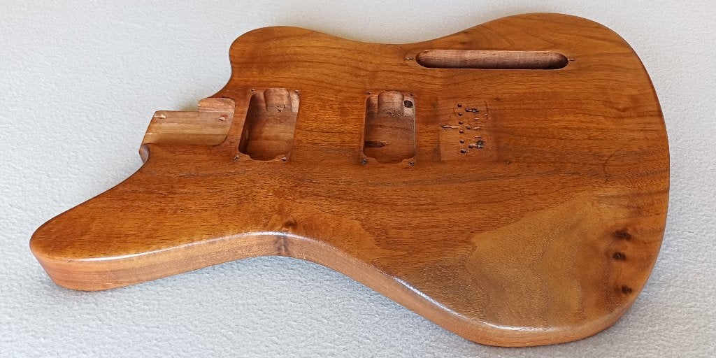 Body Jazzmaster HH hardtail luthier en noyer massif huilé, Enlèvement ou Envoi, Comme neuf, Guitare électrique