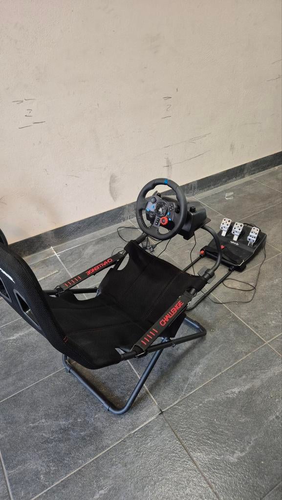 Logitech G29 stuur/pedalen + Playseat Challenge, Games en Spelcomputers, Spelcomputers | Sony Consoles | Accessoires, Zo goed als nieuw
