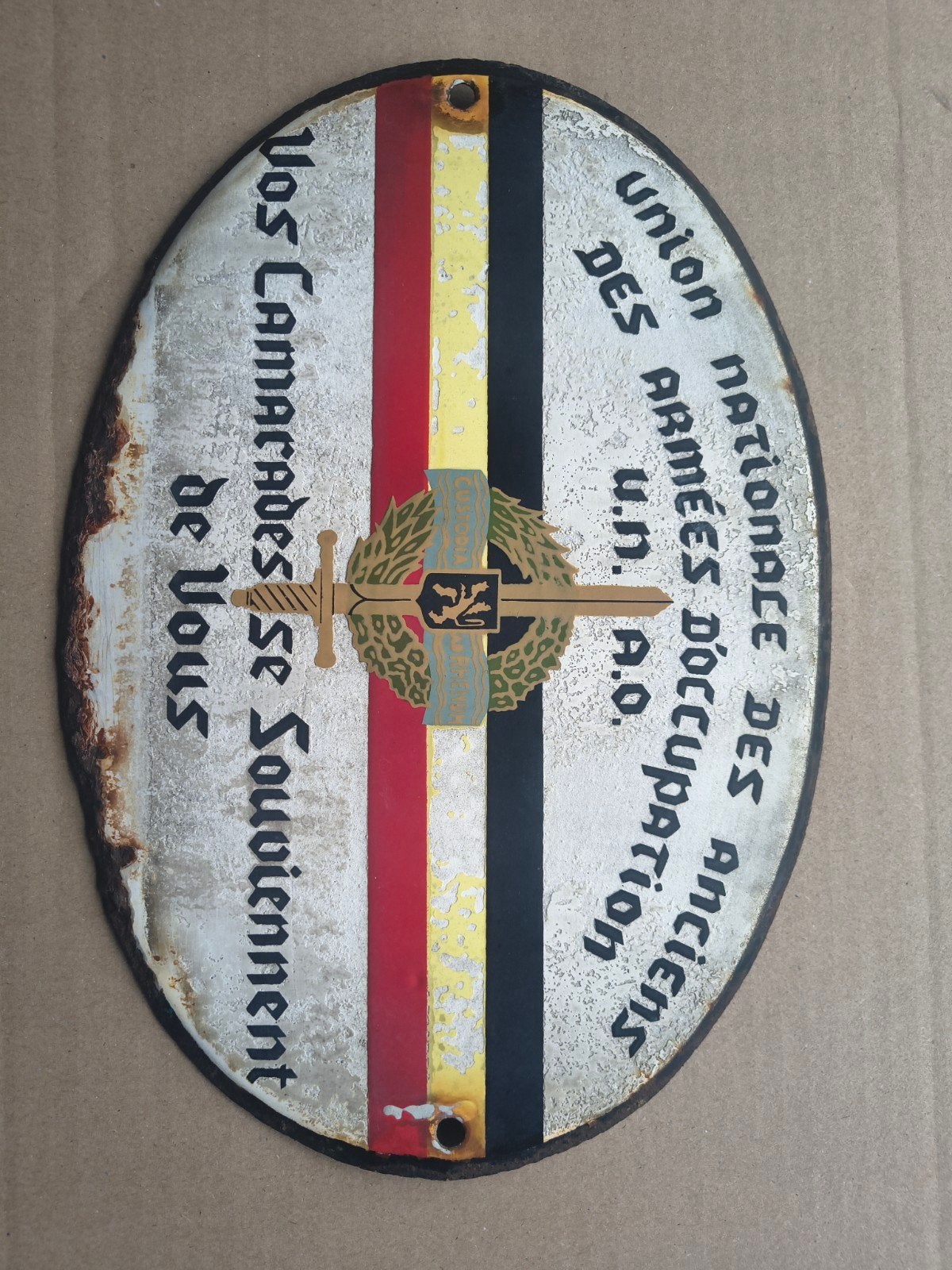 Metalen bord, Ophalen of Verzenden