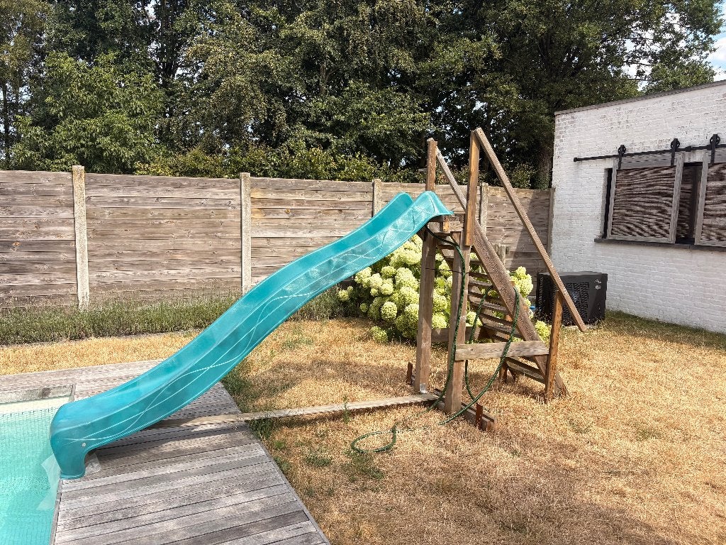 Glijbaan met houten ladder, Kinderen en Baby's, Speelgoed | Buiten | Speeltoestellen, Ophalen, Gebruikt, Glijbaan, Aanbouwonderdeel