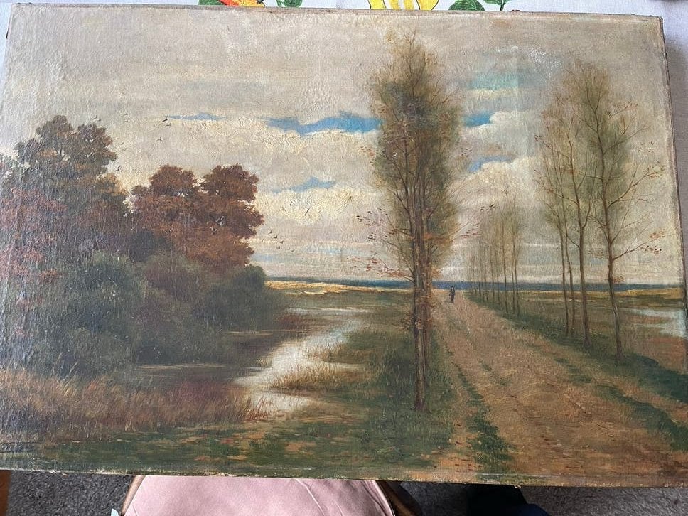 Paysage. Huile sur toile. Francois Taelemans, Antiquités & Art, Enlèvement, Paysage