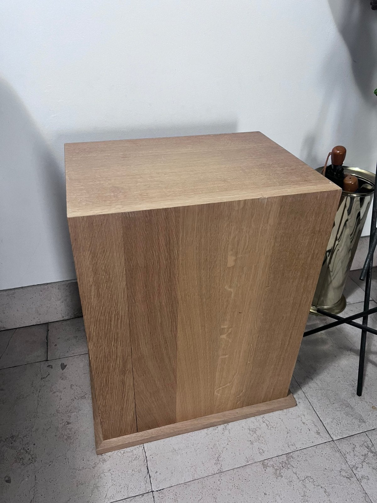 Presentatiebasis voor sculptuur van massief eikenhout, Ophalen, Gebruikt, Hout