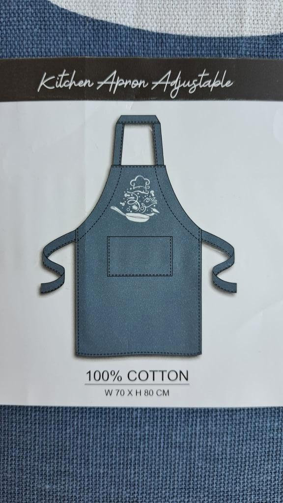 Keukenshort - NIEUW !, Maison & Meubles, Cuisine | Linge de cuisine, Enlèvement ou Envoi, Neuf, Bleu, Tablier