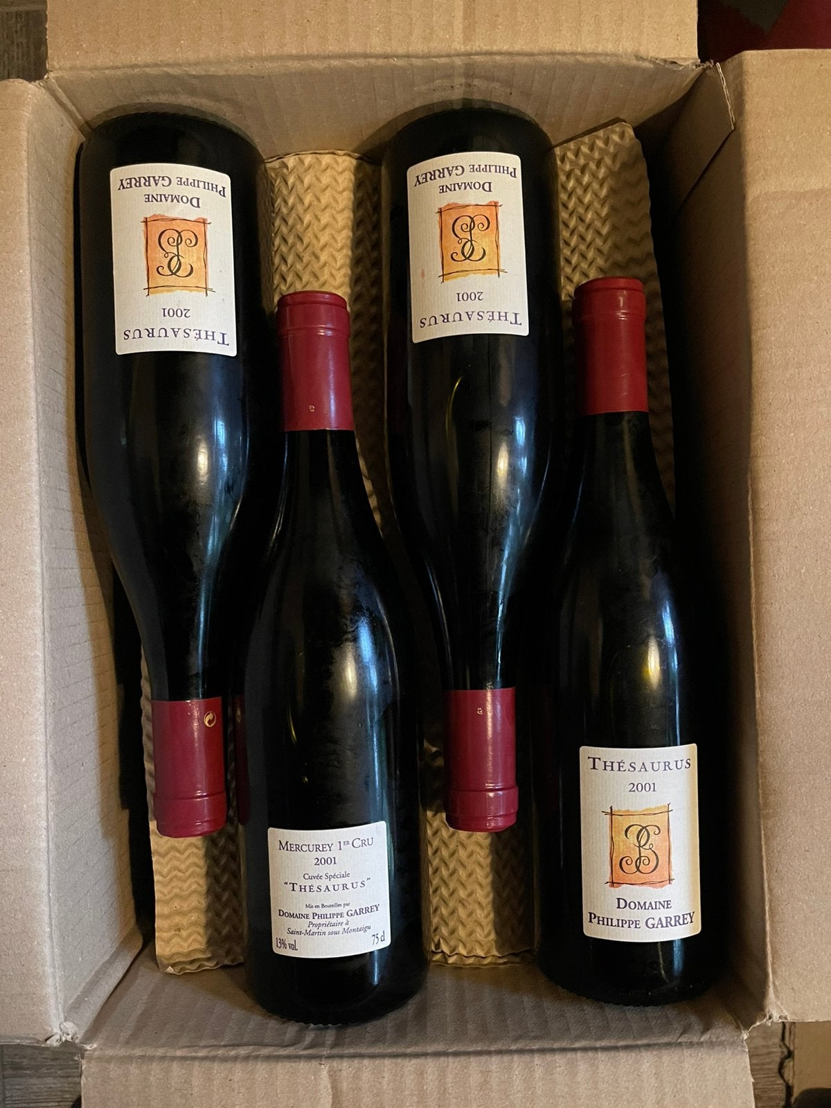 Domaine Philippe Garrey Thesaurus 2001, Mercurey 1er Cr, Verzamelen, Ophalen, Zo goed als nieuw, Rode wijn