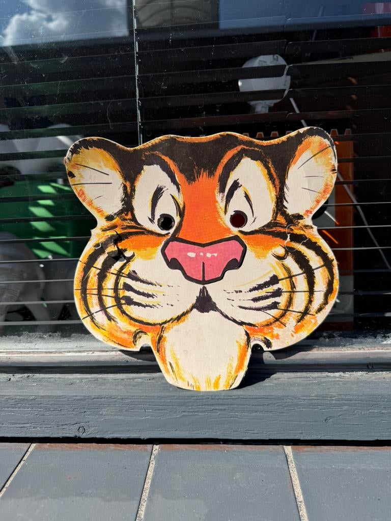 Esso tijger reclame masker, Ophalen of Verzenden, Gebruikt, Reclamebord