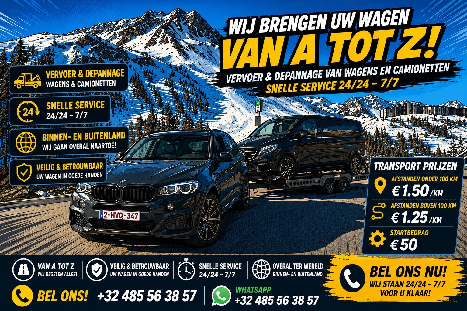 Depannage & Autotransport  Binnen- & Buitenland, Koeriersdiensten