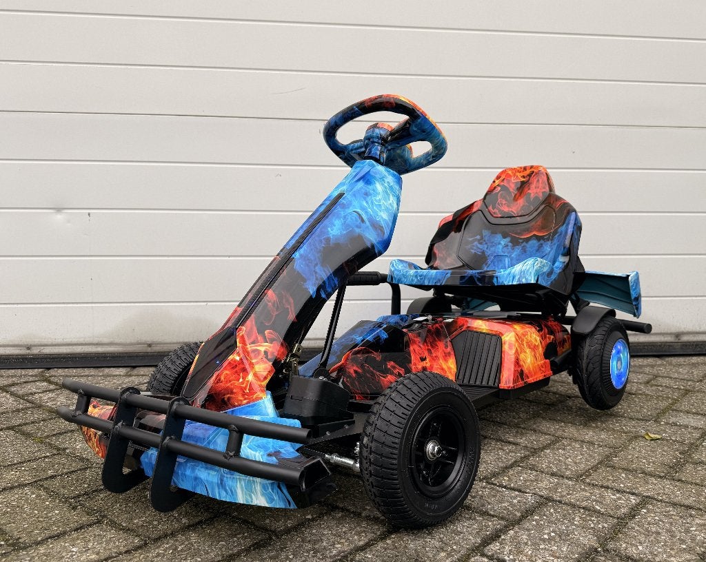 Elektrische skelter met vlammenprint Go kart, Ophalen of Verzenden, Nieuw