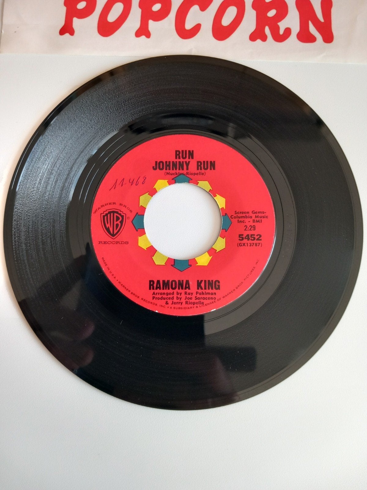 RAMONA KING. RUN JOHNNY RUN. 60'S USA 45T, Enlèvement ou Envoi