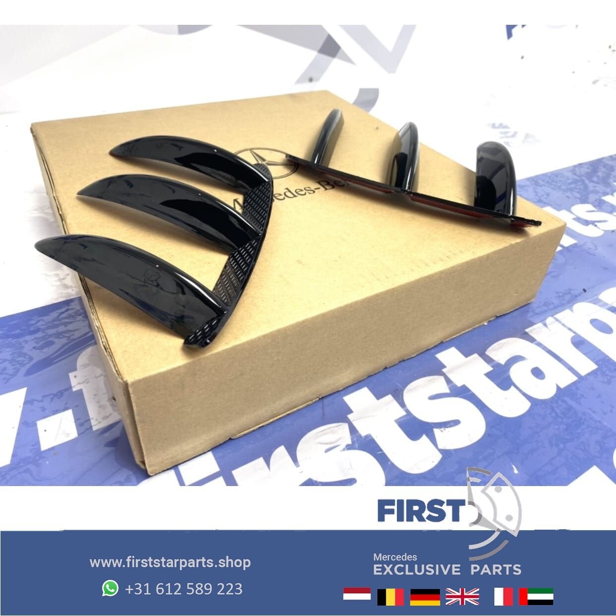 W177 A KLASSE A45S AMG ACHTERBUMPER SPLITTER SET AERO PAKKET, Gebruikt, Ophalen of Verzenden, Achter, -