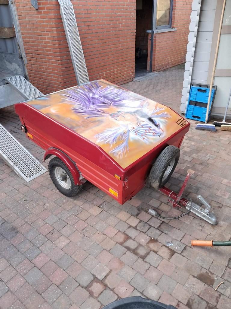 Motoraanhangwagen voor motor (Gold Wing stijl) – met deksel, Ophalen, Gebruikt