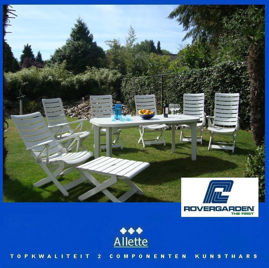 ROVERGARDEN tuinstoelen vergel. Kettler Tiffany Allibert tri, Ophalen, Kunststof, Zo goed als nieuw, Bijzettafel