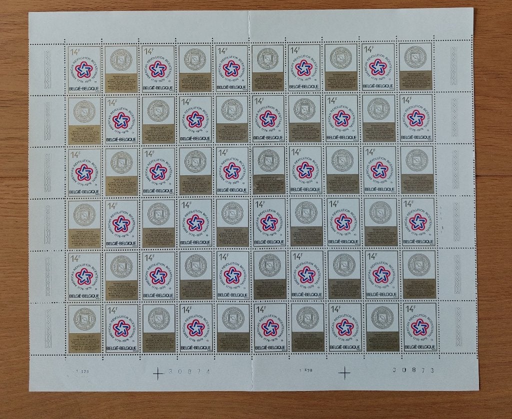 200 jaar USA - blad met 30 zegels, Postzegels en Munten, Ophalen, Postfris, Overige thema's