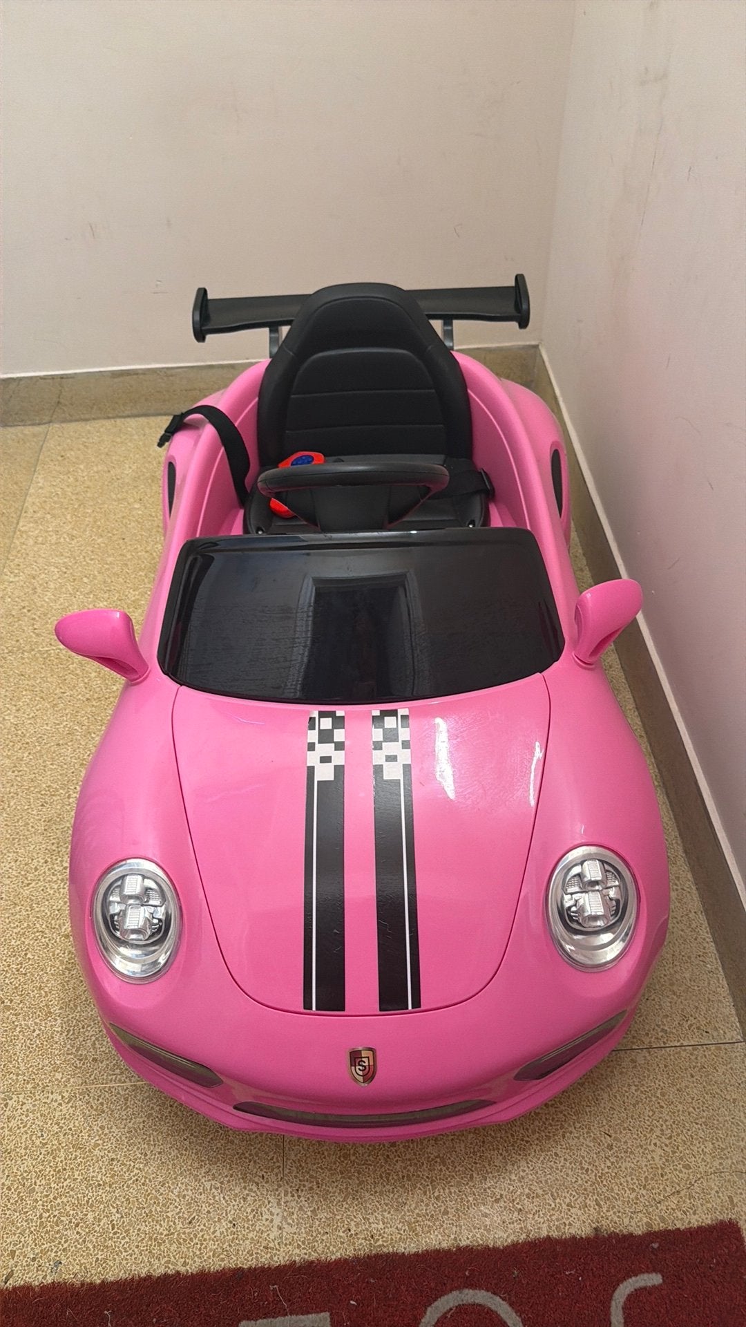 Roze Porsche 911 Elektrische Kinderauto 12V, Kinderen en Baby's, Zo goed als nieuw