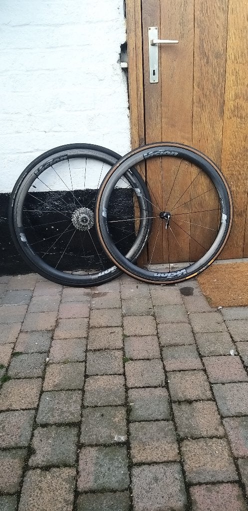 carbon wielen koersfiets, Fietsen en Brommers, Ophalen, Gebruikt