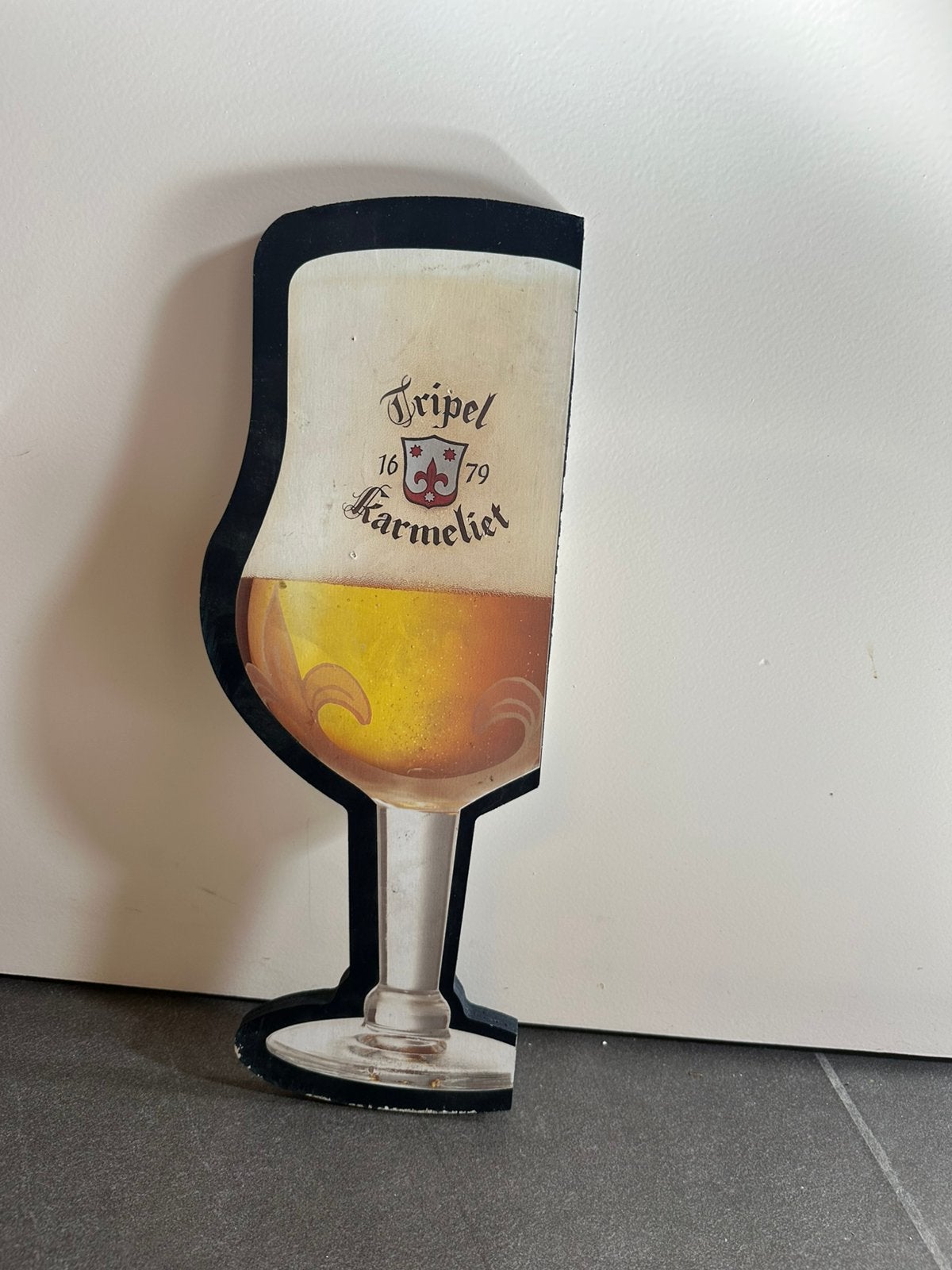 Karmeliet reclamebord, Verzamelen, Ophalen of Verzenden, Zo goed als nieuw, Reclamebord