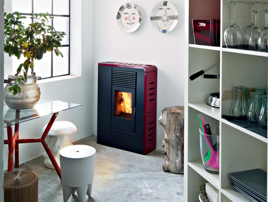 poêle à pellets MCZ flat confort 8 kW, Huis en Inrichting, Kachels, Gebruikt, Vrijstaand, Pelletkachel, Overige brandstoffen, Ophalen
