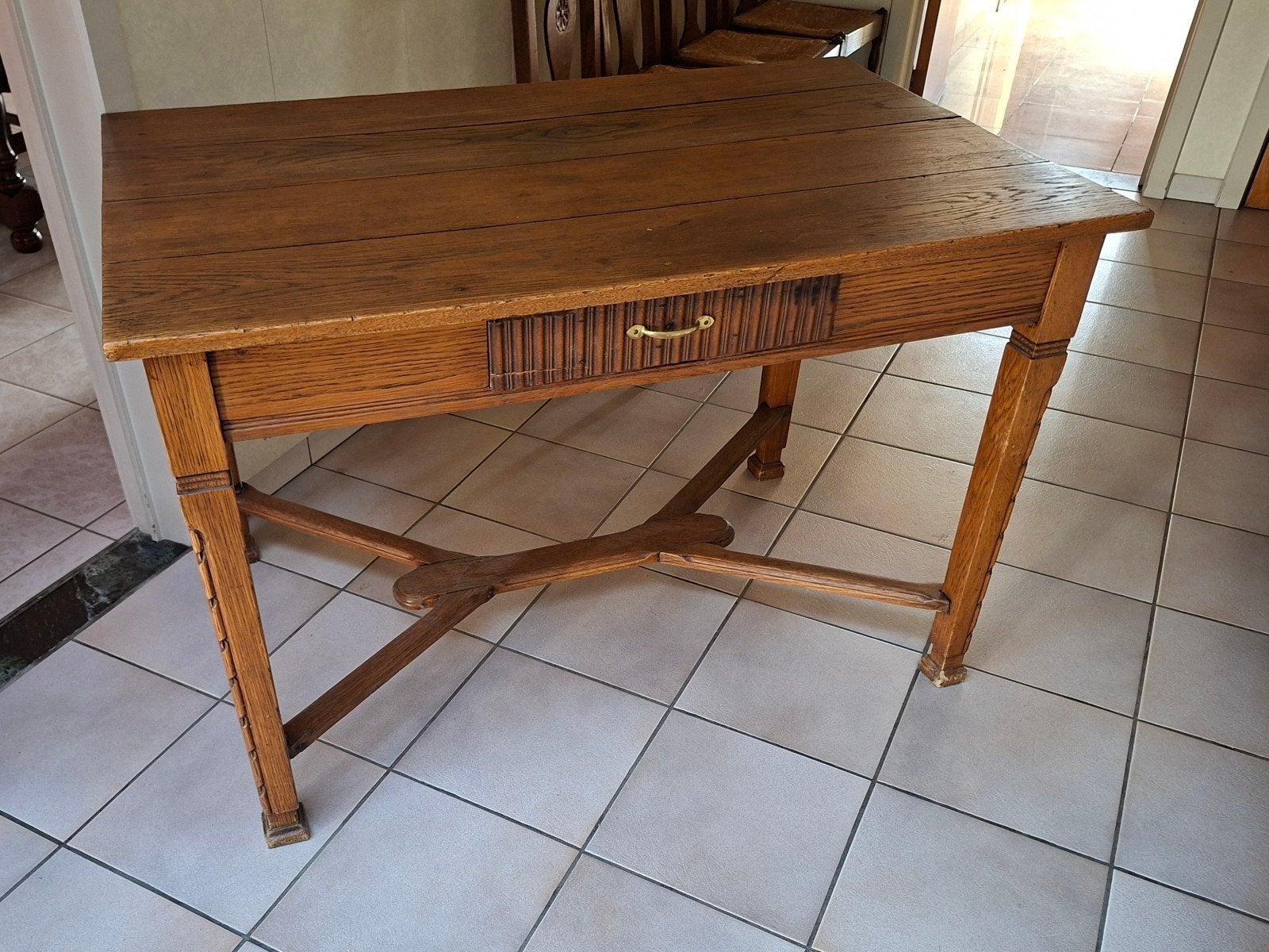 Oude eiken tafel en  4 stoelen, Enlèvement