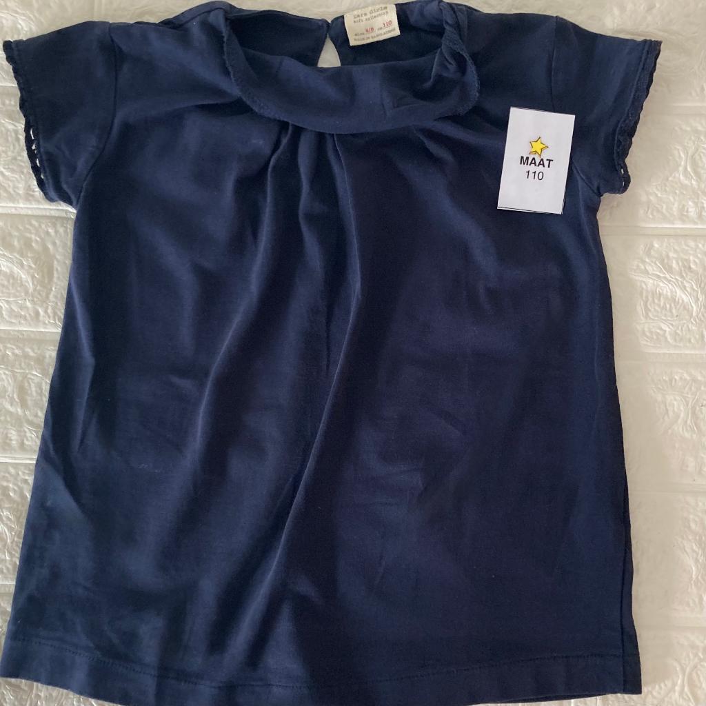 Shirt meisjes donkerblauw " Zara" maat 110/5jaar, Meisje, Ophalen of Verzenden, Zo goed als nieuw, Zara
